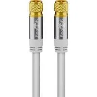 SAT-Antennenkabel (135dB typ), F-Stecker > F-Stecker weiß, 2 Meter