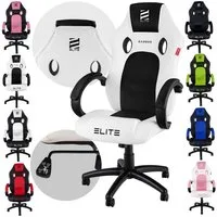 ELITE Gaming Gaming-Stuhl Exodus Gaming Stuhl inkl. XXL Sitzfläche bis 150 kg belastbar (ergonomischer Gamingstuhl mit Höhenverstellung, Schreibtischstuhl, ergonomischer Bürostuhl, Computerstuhl, Gaming Chair, 1 St), verstellbare Sitzhöhe