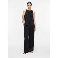 comma Chinos Hose Strukturierte Wide-Leg-Hose aus Viskosemix