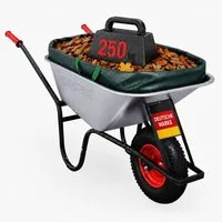 Onbest Schubkarre Gartenwagen Transportkarre verzinkt inklusive Gartensack, 100 Liter Volumen, 250 kg, Stahlrahmen, Pulverberschichtet