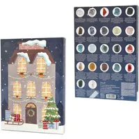 HAC24 Adventskalender Edelstein Advents Kalender (24-tlg), Inkl. 22 Edelsteine 1 Schüsselanhänger 1 Armband