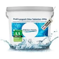 Fresh-Pool Poolpflege Profi Langzeit Chlor Tabletten 200g 5 kg