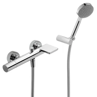 Tres Einhebel Wannenmischer Anti Kalk Handbrause Geschlossener Schwallauslauf , 06117001 06117001