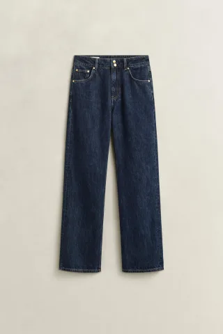 GANT - Geknöpfte Relxed Fit Jeans DARK BLUE WORN IN - Gr. - 27