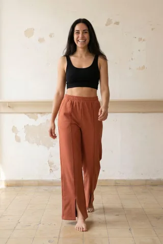 Hochtaillierte Weite Leggings-Jogger