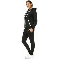 L.gonline Freizeitanzug Damen Freizeitanzug Jogginganzug Sweatwear 704 (Kapuzenjacke mit Reißverschluss, Hose, 2-tlg., im modischem Design), Fitness Freizeit Casual
