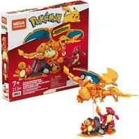 Mattel® MEGA Pokémon Bauspielzeug Glumanda Set - Glutexo, Glurak - HFG06 Konstruktions-Spielset