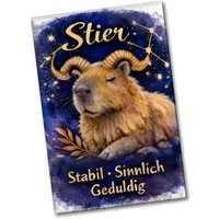 speecheese Magnet Sternzeichen Stier Souvenir Souvenir Magnet Capybara