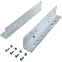 SO-TECH® Möbelbeschlag Montagewinkel für Schwerlastauszüge KV1-250-H76-Lxxx-NF/-LC (2 St), Silber verzinkt Länge 305 mm für Boden- u. Plattformmontage