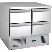 GastroHero Dönergrill Mini Kühltisch Edelstahl GN 1/1 4 Schubladen, 230 W