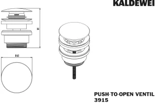 Kaldewei Push-to-open Ventil 3915, für WT mit ÜL, verchromt 910500010999