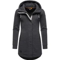 Ragwear Langjacke Letty Intl. Sportliche Kapuzenjacke mit Kunstleder-Elementen