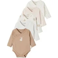 vertbaudet Body Baby Wickelbodys, lange Ärmel 5er-Pack