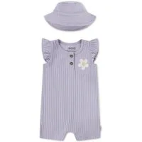 HUGGIES babywear Neugeborenen-Geschenkset HUGG ROMPER + HAT ATTACHMENT (Set, 2-tlg) mit passendem Sonnenhut, Baumwolle