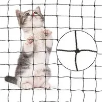 TUWENA Schutznetz Katzennetz für Balkon, Biss-und Reißfestes Balkonnetz, UV-beständig, Katzennetz Drahtverstärkt mit Befestigungsseil, Nägel, Kabelbinder
