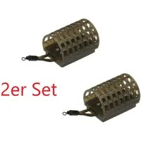 DAM Fishing Feederkorb 2er SET DAM Detek Groundbait Feeder With Swivel 50g - Futterkorb, sehr robust und langlebig
