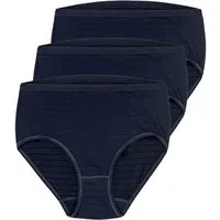 Speidel Slip Midislip Cotton & More (Set, 3er Pack) dezente Ringeloptik, feines Baumwoll-Mix-Material