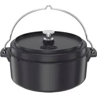 RÖSLE Grilltopf Dutch-Oven Vario, Gusseisen, Edelstahl 18/10, Ø 35 cm, 8,5 l