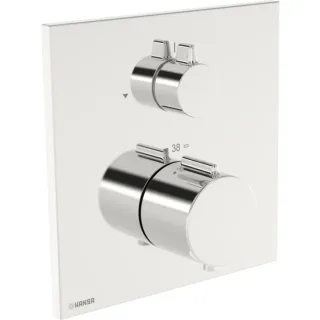 Hansa HANSAEASYTHERM 8113 Thermostat 81139262 Fertigmontageset, Sichtteil f. einen Abgang, eckig chrom