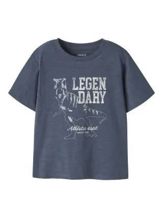 NAME IT - NMMFEATH SS NREG TOP BOX Vintage Indigo - Gr. - 104