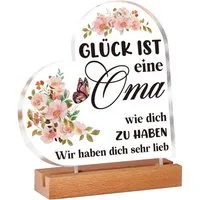 FOUORTUNATE-BEE Dekoobjekt Acryl-Dekoration als liebevolles Geschenk für Oma