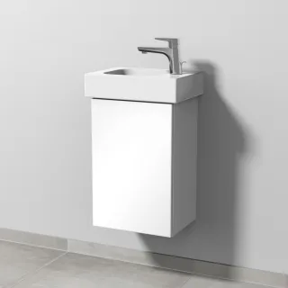 Sanipa 3way Waschtischunterbau zu Geberit iCon Waschtisch mit 1 Tür, Weiß-Glanz SF65778