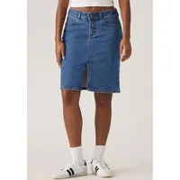 Levi's® Jeansrock LOW MIDI SKIRT ME mit Schlitz für mehr Bewegungsfreiheit