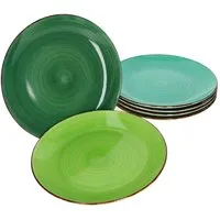 MamboCat Speiseteller 6er Set Essteller flach Green