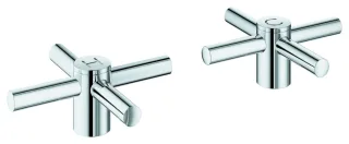 GROHE Kreuzgriffe Atrio 14215 1 Paar satin steel, 14215MS0 14215MS0