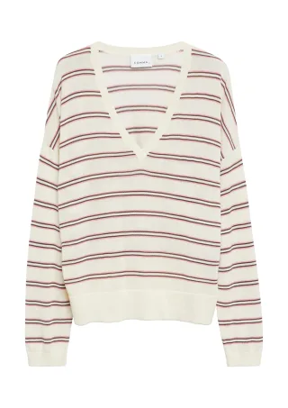 comma - Strickpullover creme/mehrfarbig - Gr. - M