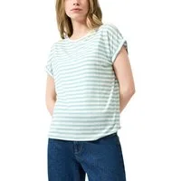 QS Kurzarmshirt im Streifen-Design