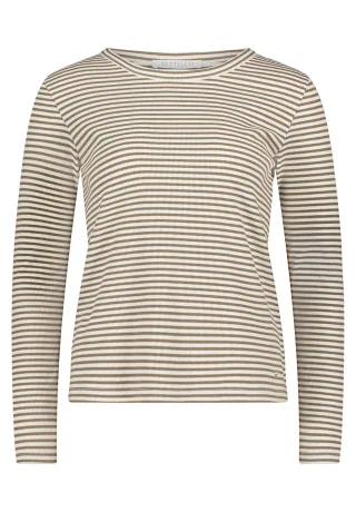 Betty & Co - Streifenshirt Khaki - Gr. - XXL