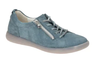 Waldl?ufer 947001 H-ClOE Damen Schn?r-Halbschuhe Blau Denim/Silber Bequemer K...