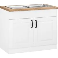wiho Küchen Spülenschrank Erla 100 cm breit mit Kassettenfront