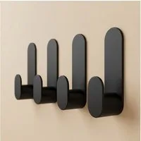 DEKAZIA Deckenhaken selbstklebend, Handtuchhaken, Klebehaken ohne Bohren mit Klebepads, Flur, Schlafzimmer, Bad, Garderobe, Wohnzimmer, Toilette, Küche, WC, Badezimmer, Esszimmer, (4er Set, 4 Stück), ohne Bohren, rostfei, zum Kleben, mattes Finish, 2