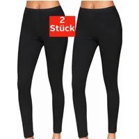 DDOnlineShop Leggings Damen Hosen unterhosen aus Baumwolle A2135 (Spar-Set, 2-tlg., 2er-Pack) Premium Qualität