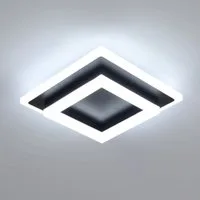 Riserva Deckenleuchten LED Deckenleuchte 24W, schwarz, 20cm, 6500K, Acryl, quadratisch
