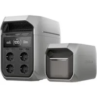 Ecoflow EcoFlow Powerstation DELTA 3 PLUS mit intelligentem Zusatzakku Powerstation, 2k Wh LiFePO4 Batterie, für Wohnmobile, Camping und Stromausfälle
