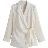 Next Jackenblazer Satin-Blazer in Wickeloptik, Kurzgröße (1-tlg)