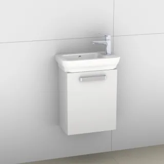Artiqua 412 Waschtischunterschrank für Softmood T0551, Weiß Hochglanz, 412-WUT-I37-R-7016-68 412-WUT-I37-R-7016-68