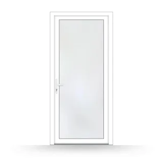 Nebeneingangstür 90x190 cm, Kunststoff, Weiß, 900 x 1900 mm, 2-fach Verglasung, Modell Osnabrück, individuell nach Maß