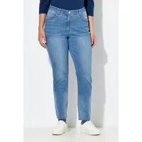 Ulla Popken Regular-fit-Jeans Jeans Mia schmales gerades Bein Flechtdetail