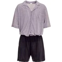 Lucky Shorty Herren Pyjama Kurzarm Übergröße