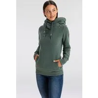 Ragwear Kapuzensweatshirt GRIPY BUTTON O Baumwollmischung, Kapuze