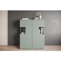 OTTO home Highboard Kenia (1 St), Modernes Highboard mit Glastüren, Breite 100 cm