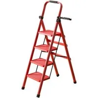 FOXSPORT Stehleiter ARK09, Trittleiter, Haushaltsleiter 3-5 Stufen, Klappleiter, Multifunktionsleiter, Arbeitsleiter klappbar, bis 150 kg, stabil