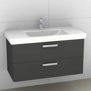 Artiqua 414 Waschtischunterschrank für Subway 2.0 7175A0 Anthrazit Hochglanz, 414-WU2L-V71-7015-51 414-WU2L-V71-7015-51