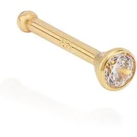 NKlaus Nasenpiercing Nasenpiercing 750 Gelb Gold 18 Karat Piercing Nase (1 Stück)