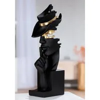 MF Skulptur Deko Skulptur Mystique Noir Kopf Figur modern schwarz gold (1 St)