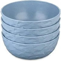 KOZIOL Schale CLUB BOWL, Kunststoff, (Set, 4-tlg), 700 ml, spülmaschinengeeignet, melaminfrei, CO² neutrale Produktion